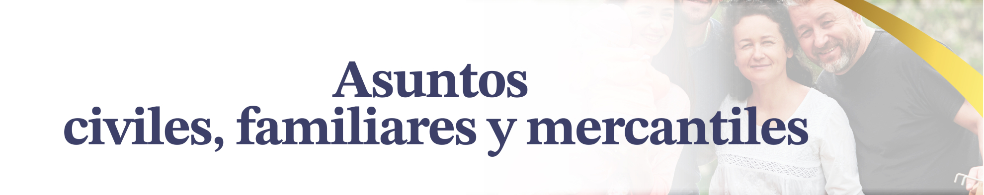 Asuntos civiles, familiares y mercantiles